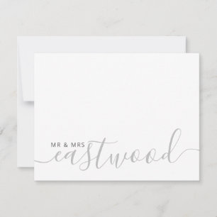 Nome do casal Cartão de Nota Monograma de Casament