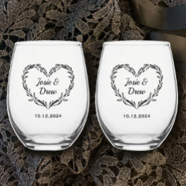 Nome do Casal de Casamento Personalizado e Coração