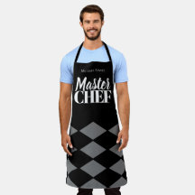Nome do Chef Mestre Verificador preto personalizad