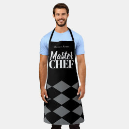 Nome do Chef Mestre Verificador preto personalizad