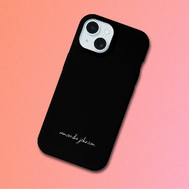 Nome do Cheio Mínimo do Monograma Preto e Branco M