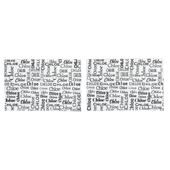 Nome do CHLOE Preto em Branco (Frente - conjunto)