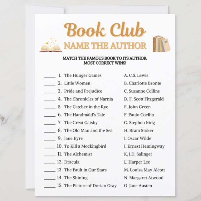 Nome do Clube do Livro O Jogo do Autor (Frente)
