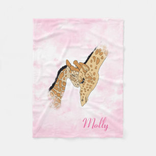 Nome do cobertor de girafa personalizável