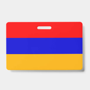 Nome do Crachá com a bandeira da Armênia