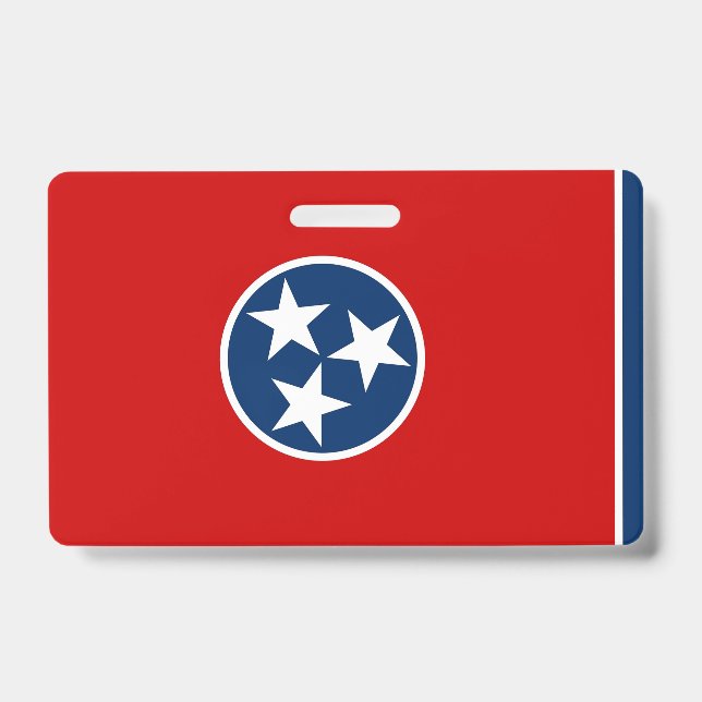Nome do Crachá com a bandeira do Tennessee, EUA (Frente)