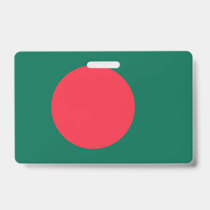 Nome do Crachá com bandeira de Bangladesh