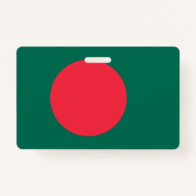Nome do Crachá com bandeira de Bangladesh (Frente)
