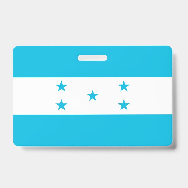 Nome do Crachá com bandeira de Honduras (Frente)