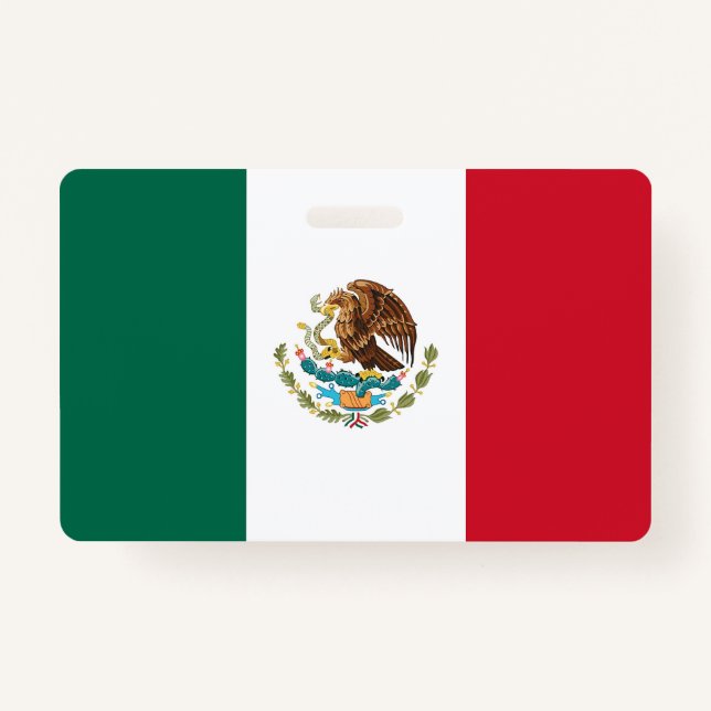 Nome do Crachá com bandeira do México (Frente)