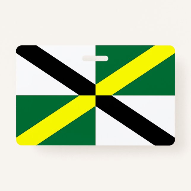 Nome do Crachá com pavilhão da cidade de Monterey (Frente)