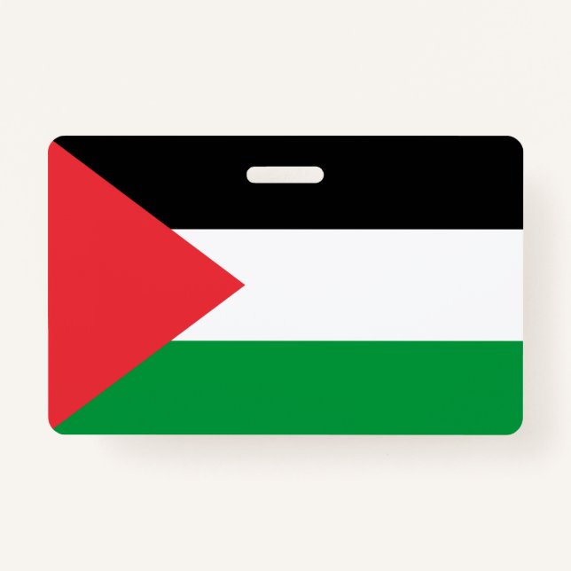 Nome do Crachá da bandeira da Palestina (Frente)
