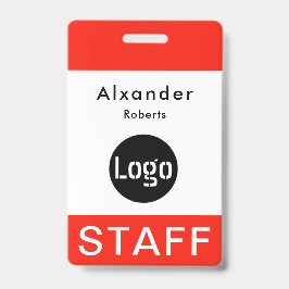 Nome do funcionarios Crachá Logotipo personalizado