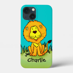 Nome do garoto Leão aqua - desenho amarelo