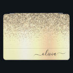 Nome do Glam do Monograma Dourado Glitter Metal<br><div class="desc">Mala de Laptop de Nome do Monograma com Folha de Folha de Folha Metálica Dourada. Isto faz o doce e perfeito aniversário de 16 anos,  casamento,  chá de panela,  aniversário,  chá de fraldas ou festa de solteira presente para alguém que ama luxo de luxo e estilos quíticos.</div>
