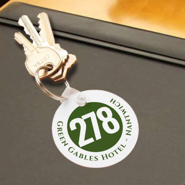 Nome do Hotel Plus Número da Sala em um Chaveiro (Criador carregado)