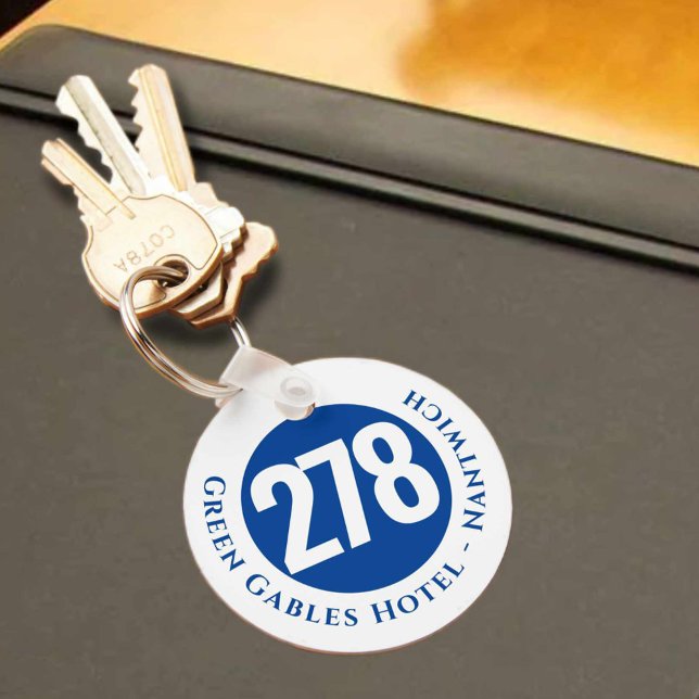 Nome do Hotel Plus Número da Sala em um Chaveiro (Criador carregado)
