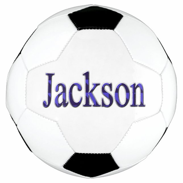 Nome Do Jackson Azul E Negro, Bola De Futebol (Frente)