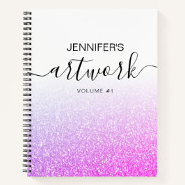 Nome do livro de desenhos da Girly Ombre, cor-de-r
