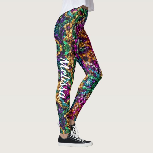 Nome do Miçanga de Leggings do Mardi Gras (Direita)