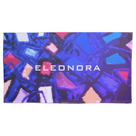 Nome do monograma abstrato azul marinho colorido