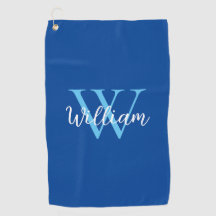Nome do Monograma Azul Personalizado