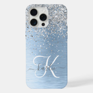 Nome do Monograma da Glitter de Prata de Metal Bru