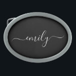 Nome do Monograma de Script Moderno Preto e Branco<br><div class="desc">Nome do Monograma Simples Preto e Branco. Isto faz o doce e perfeito aniversário de 16 anos,  casamento,  chá de panela,  aniversário,  chá de fraldas ou festa de solteira presente para alguém que ama luxo de luxo e estilos quíticos.</div>
