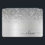 Nome do Monograma do Glitter Sparkle Glam Metal<br><div class="desc">Folha de Prata Folha Metálica Brilhante Folha Metálica Esfregada Monograma de Nome do Laptop. Isto faz o doce e perfeito aniversário de 16 anos,  casamento,  chá de panela,  aniversário,  chá de fraldas ou festa de solteira presente para alguém que ama luxo de luxo e estilos quíticos.</div>