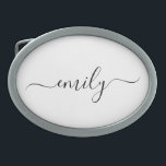 Nome do Monograma do Script Moderno Preto Branco<br><div class="desc">Nome do Monograma Simples Preto e Branco. Isto faz o doce e perfeito aniversário de 16 anos,  casamento,  chá de panela,  aniversário,  chá de fraldas ou festa de solteira presente para alguém que ama luxo de luxo e estilos quíticos.</div>