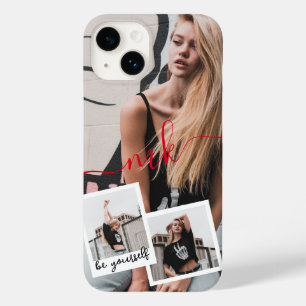 Nome do Monograma e Cotação de Colagem de Fotos Pe