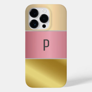 Nome do monograma metálico Dourado Elegante