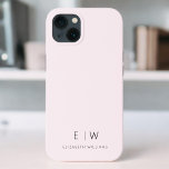 Nome do Monograma Minimalista Moderno e Rosa Esmag<br><div class="desc">Eleve o seu smartphone com a nossa capas de iphone Clássica Elegante Moderna e Minimalista do Nome do Monograma. Esse caso meticulosamente projetado combina sofisticação do eterno com o minimalismo contemporâneo. Criado à perfeição, ele não só protege seu dispositivo, como também adiciona um toque de estilo personalizado. As opções de...</div>
