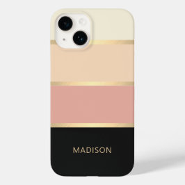 Nome do Monograma Moderno Amplo Striped