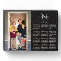 Nome do Monograma Personalizado de Foto do Calendá