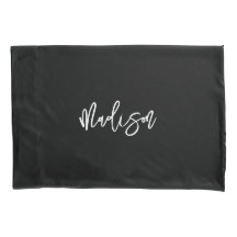 Nome do Monograma Personalizado Preto-Branco Moder