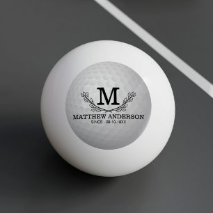 Nome do Padrão de Bola de Golfe Personalizada Mono