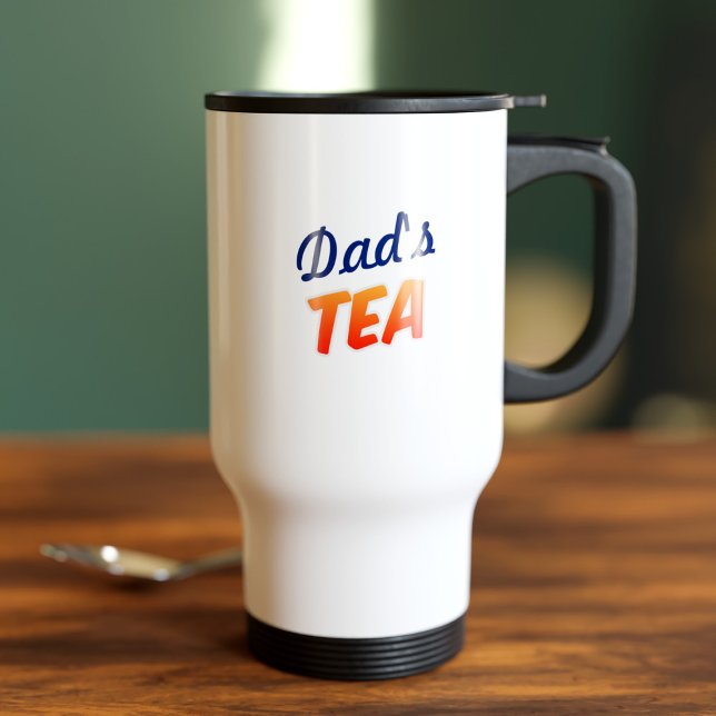 Nome do pai Tea No Sugar Caneca de viagem (Perfect travel mug for the dad that doesn't take any sugar in his tea)