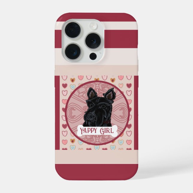Nome do Scottish Terrier Heart capa para iPhone 11 (Verso)