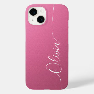 Nome do Script de Caligrafia Elegante Branco Rosa