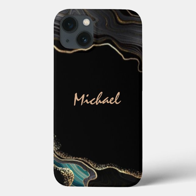 Nome do Script de Largura Dourada Preto de Agitaçã (Verso)