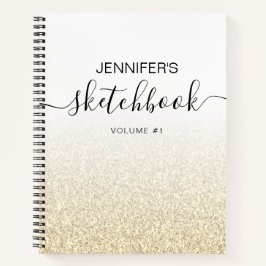 Nome do Sketchbook do Ombre da Glitter Dourado