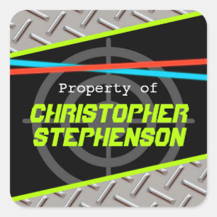 Nome do Tema da Etiqueta Laser para Meninos Person