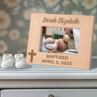 Nome e Data Personalizados Cruzados Batismo