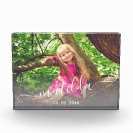 Nome e foto da garota personalizada e elegante