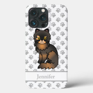 Nome e Gato de Cartoon Persa de Tortie Point