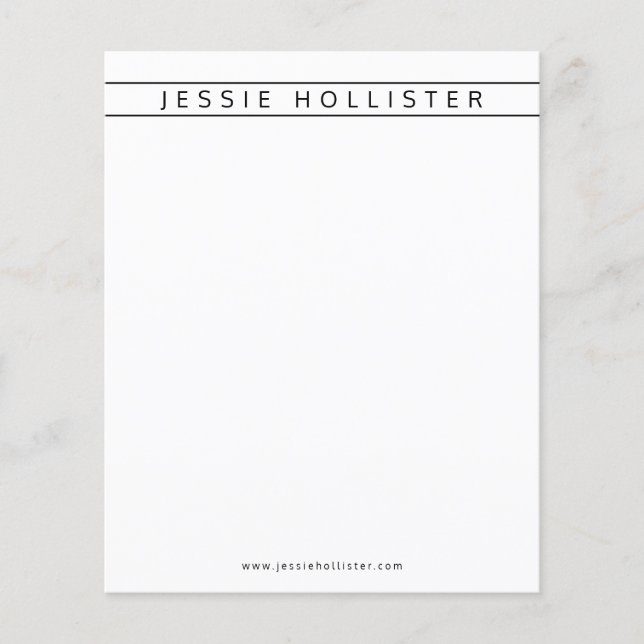 Nome e informações profissionais (Frente)