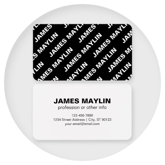 Nome Editável Repetível Negrito | Branco preto sim (Criador carregado)