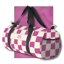 Nome Elegante Atemporal Xadrez Roxo e Creme
