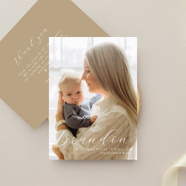 Nome Elegante Um Anúncio de Nascimento Formal de F